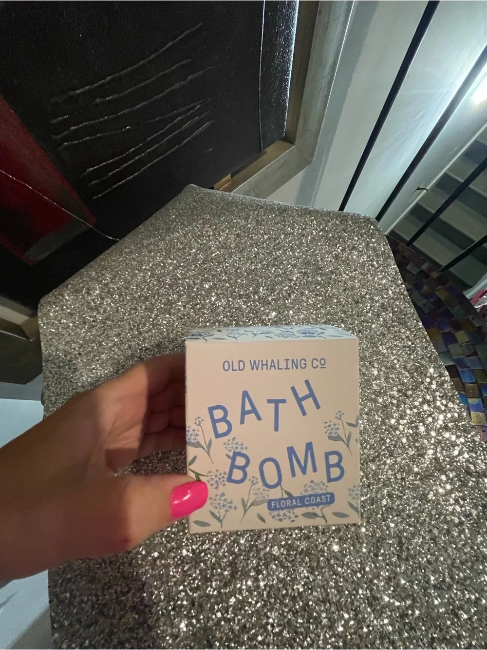 Old Whaling Co Floral Coast Bath Bomb - Pink & Blue